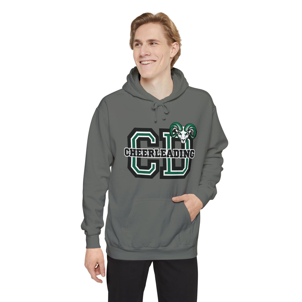 Copy of Cheerleading CD Varsity Hoodie – Retro Green Ram Mascot