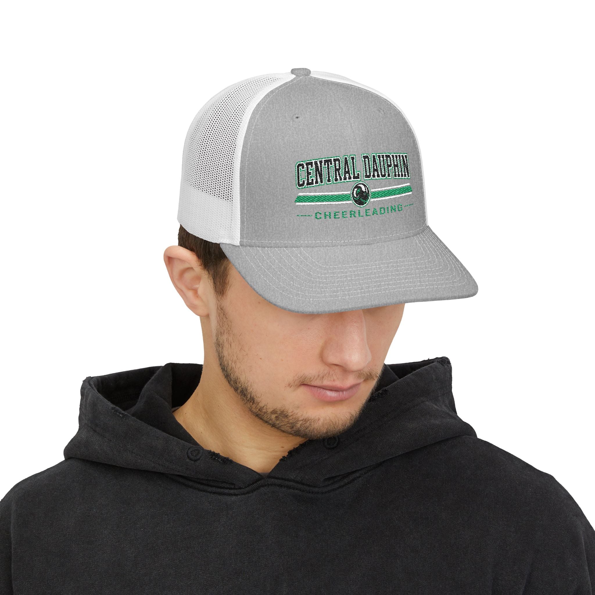 Cheer Dad Trucker Cap — Vintage Script Snapback Hat