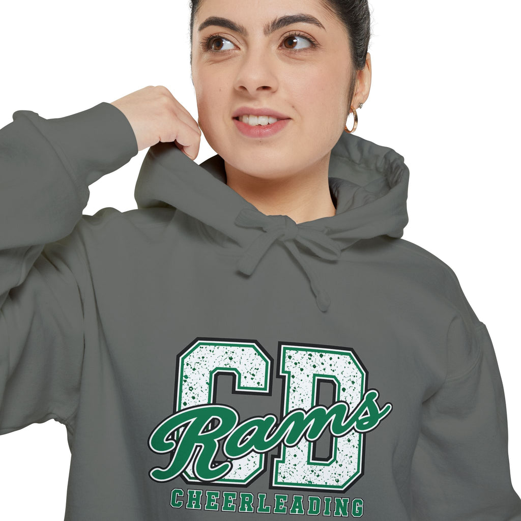 Copy of Cheerleading CD Varsity Hoodie – Retro Green Ram Mascot