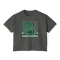 Rams Cheerleading Women's Boxy Tee — Vintage Megaphone Cheer Shirt