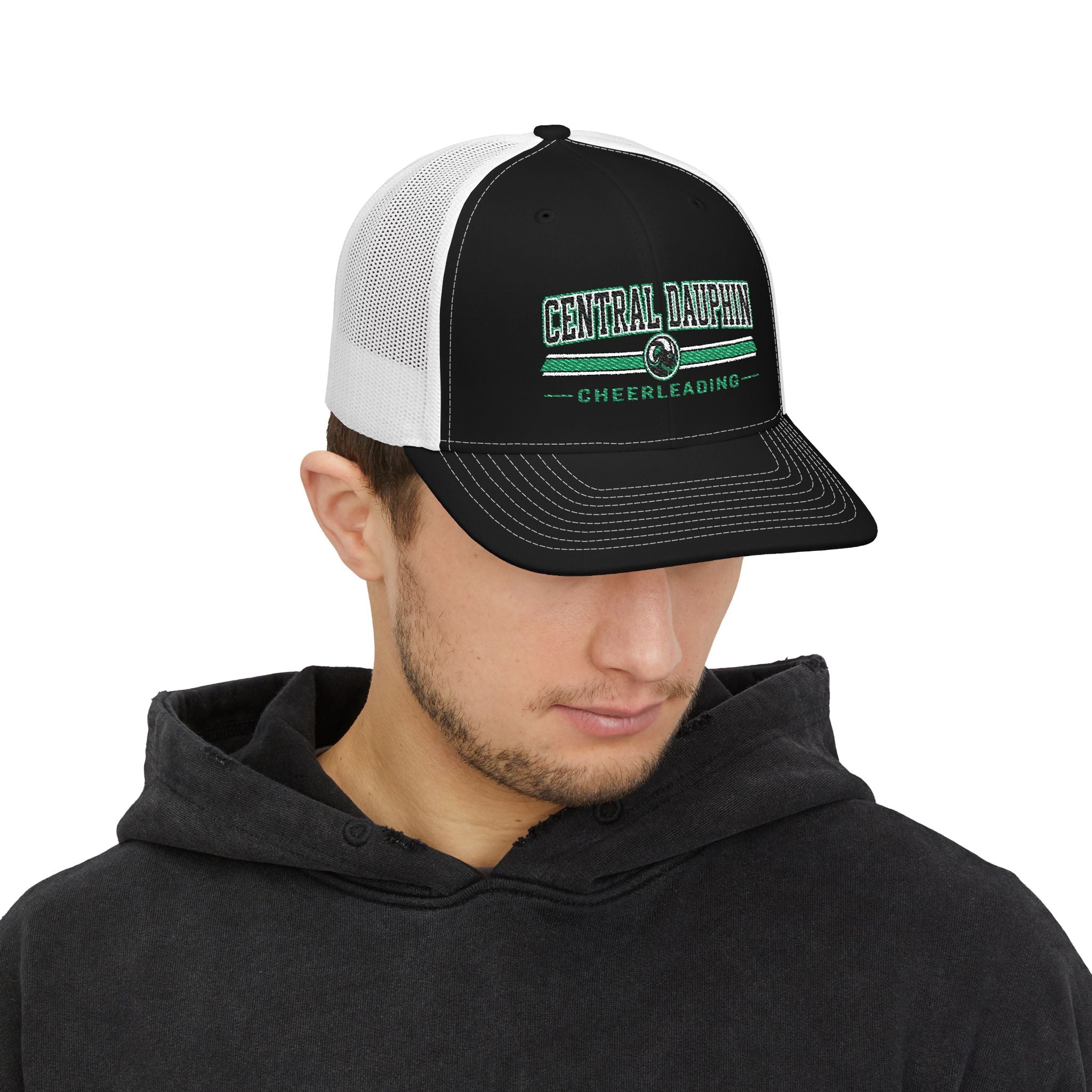 Cheer Dad Trucker Cap — Vintage Script Snapback Hat