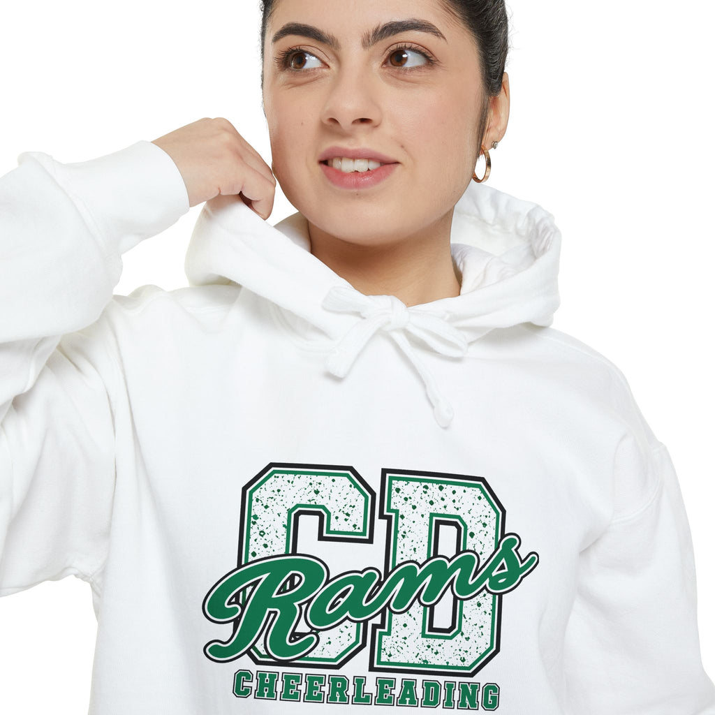 Copy of Cheerleading CD Varsity Hoodie – Retro Green Ram Mascot