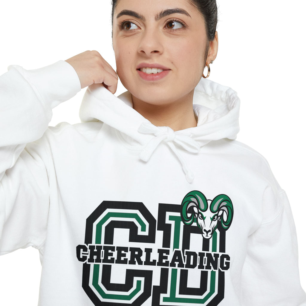 Copy of Cheerleading CD Varsity Hoodie – Retro Green Ram Mascot