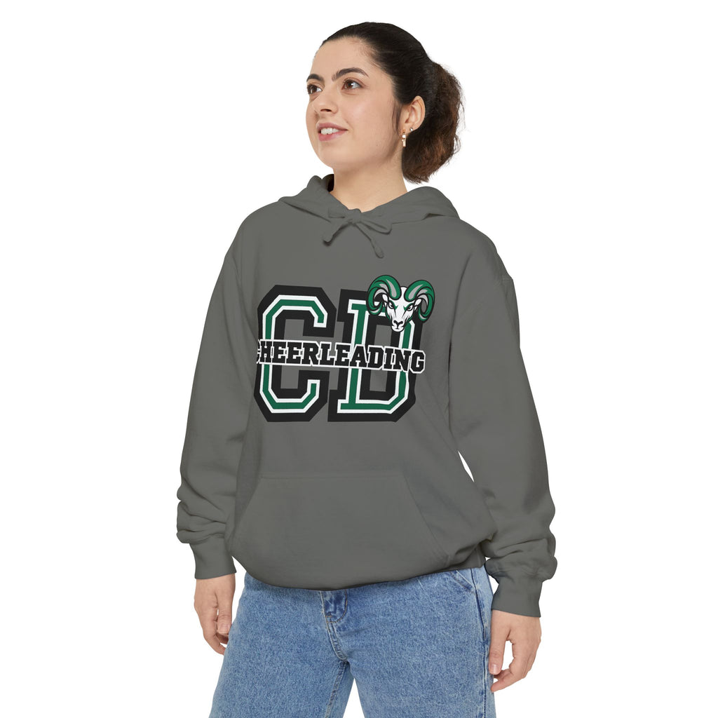 Copy of Cheerleading CD Varsity Hoodie – Retro Green Ram Mascot